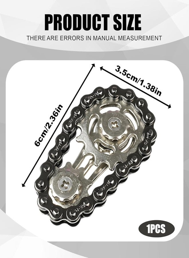 RASOFAB Zwerlin Fidget Toys for Kids, Fidget Toys, Black Compact Fidget Toys for Kids Adults Bicycle Chain Top Stress Relief Toy Durable Portable Ages - Image 5